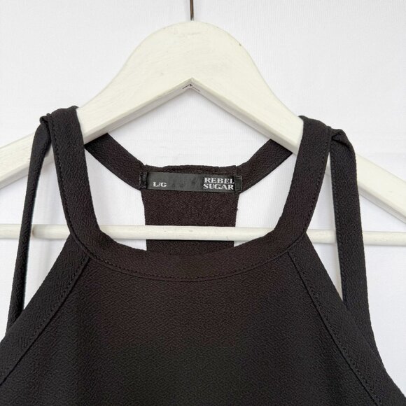 Rebel Sugar Black Mini Dress - Picture 3 of 4